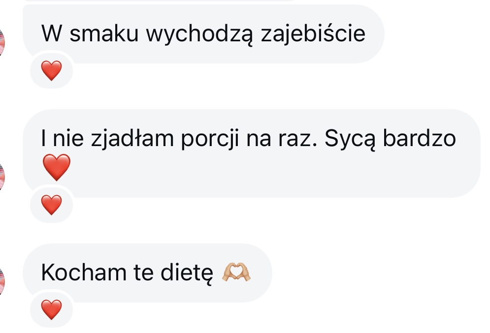 Prawdziwa wiadomość z opinią użytkowniczki aplikacji Jesz co chcesz 2 &mdash; 12 z 14