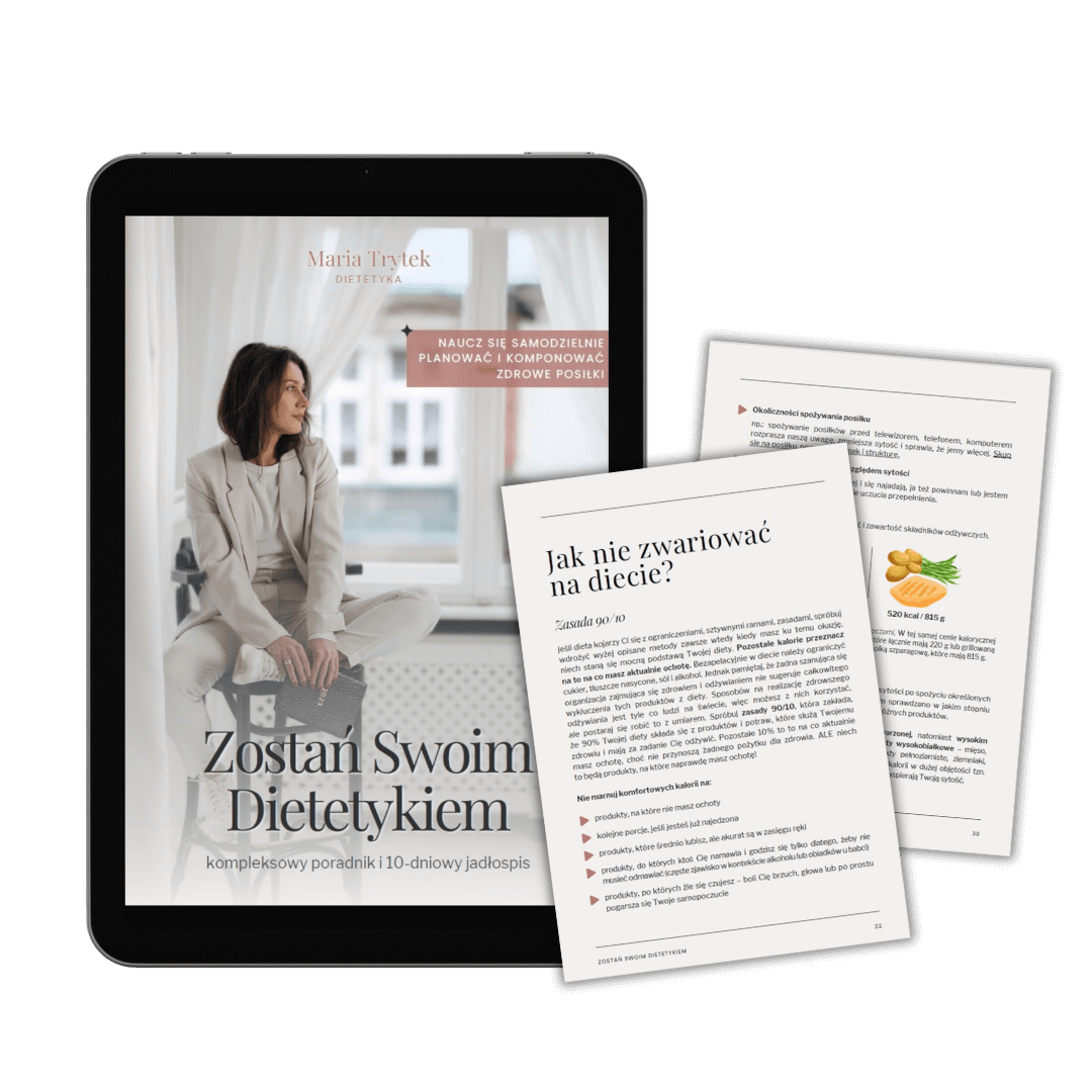 Zostań swoim dietetykiem — podgląd e-booka i jadłospisu